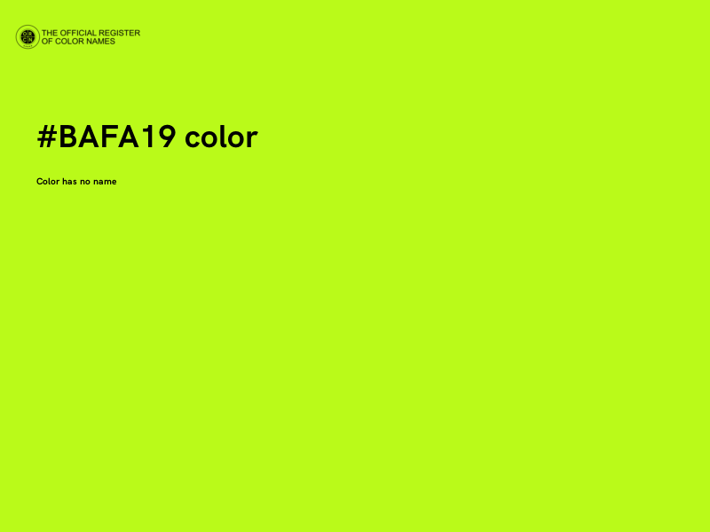 #BAFA19 color image