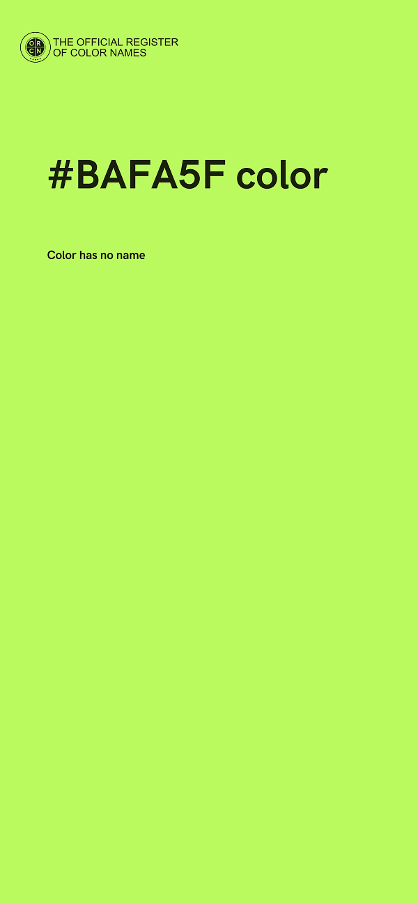 #BAFA5F color image
