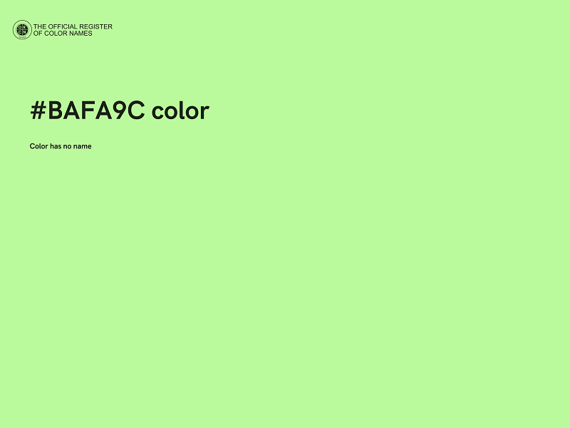 #BAFA9C color image