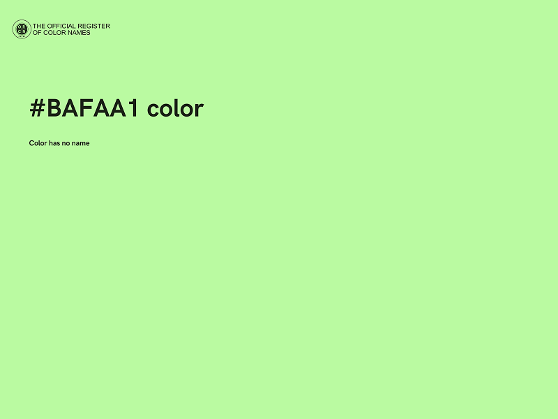 #BAFAA1 color image