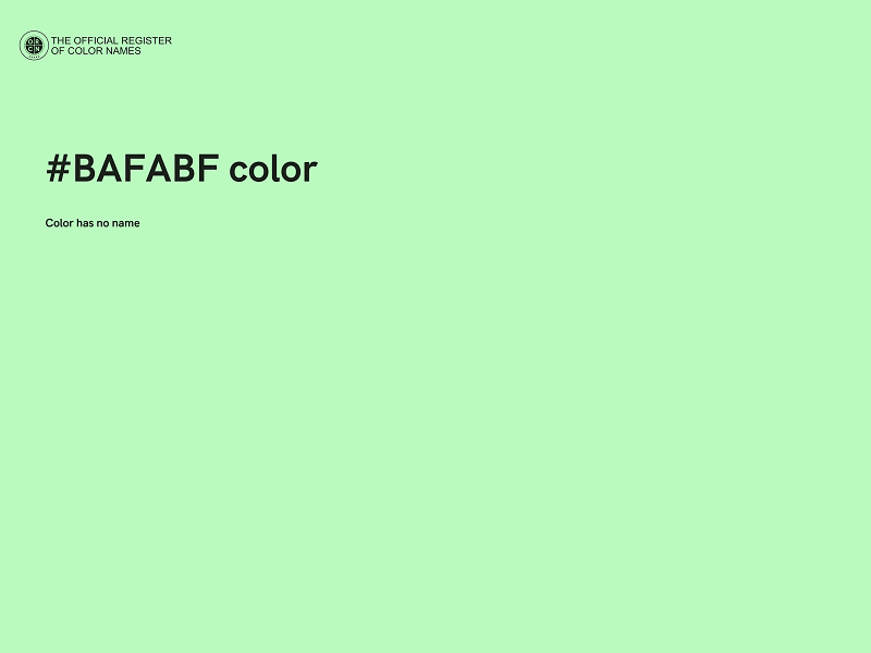 #BAFABF color image