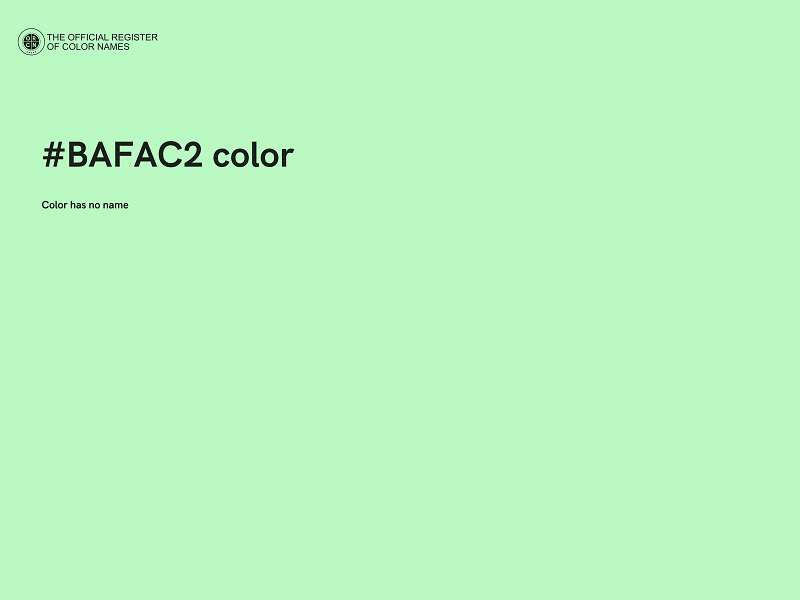 #BAFAC2 color image