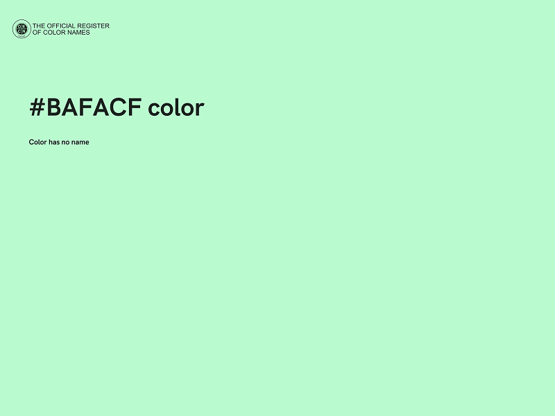 #BAFACF color image