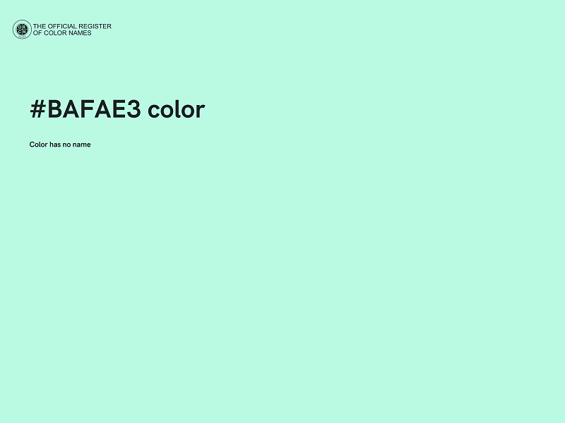 #BAFAE3 color image