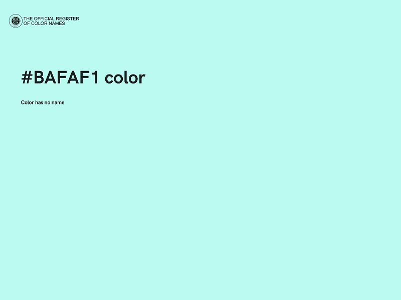 #BAFAF1 color image