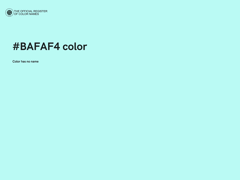 #BAFAF4 color image