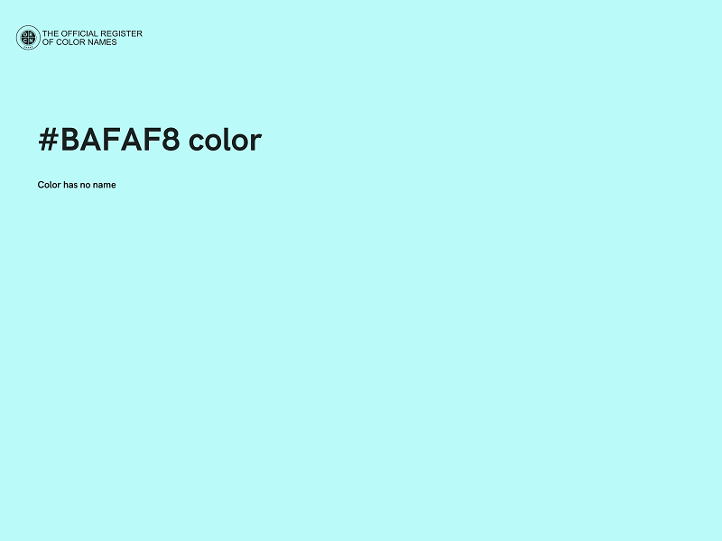 #BAFAF8 color image