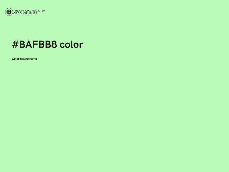 #BAFBB8 color image