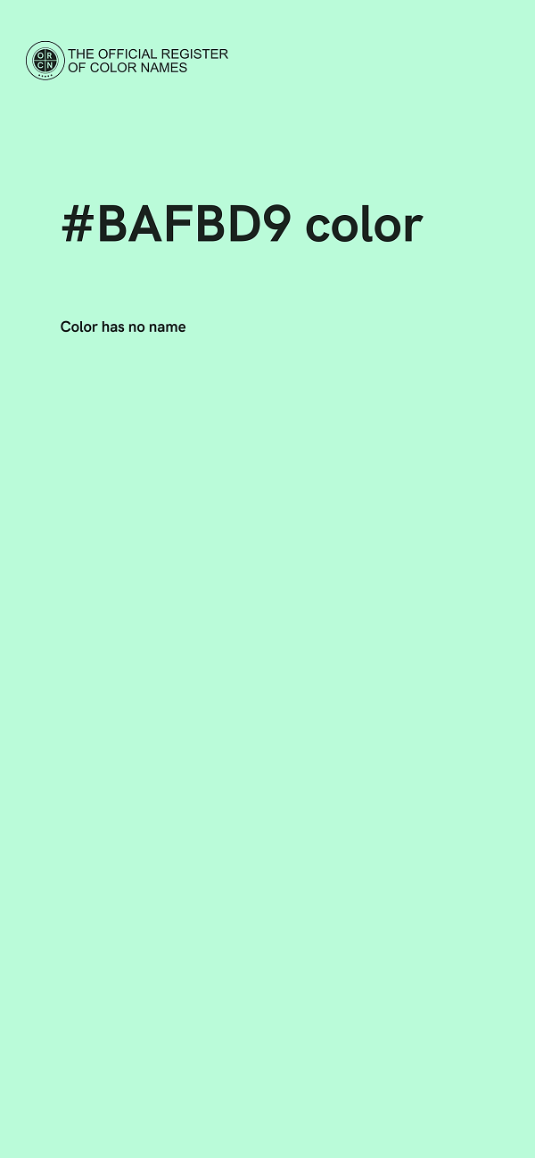 #BAFBD9 color image