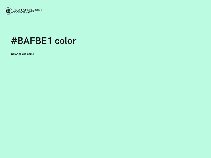 #BAFBE1 color image