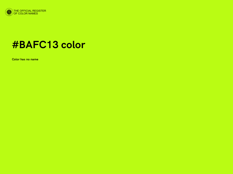 #BAFC13 color image