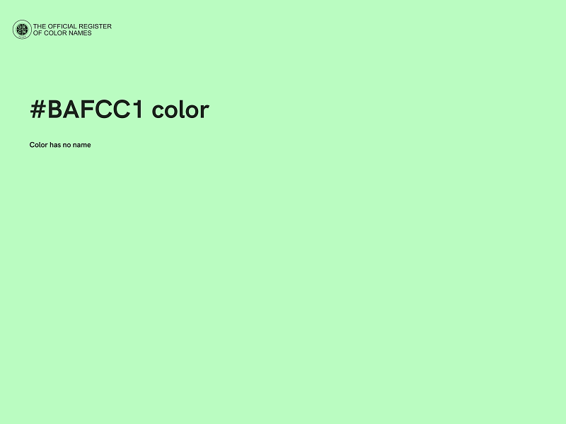 #BAFCC1 color image