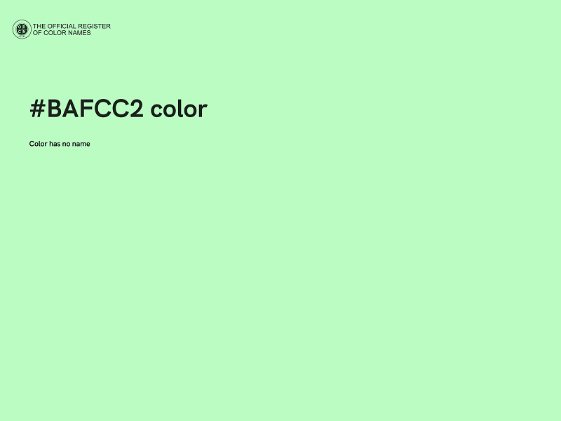 #BAFCC2 color image