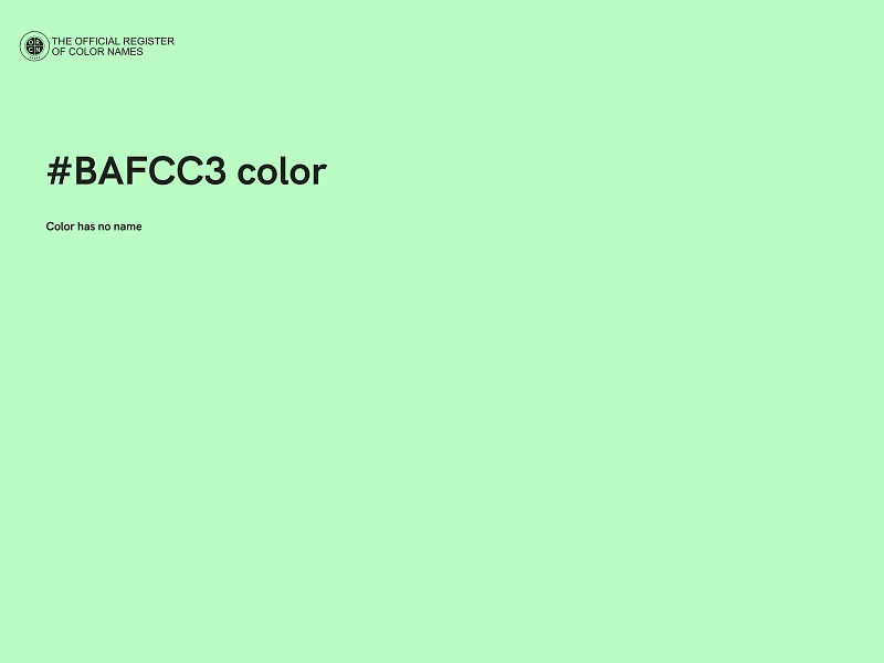 #BAFCC3 color image