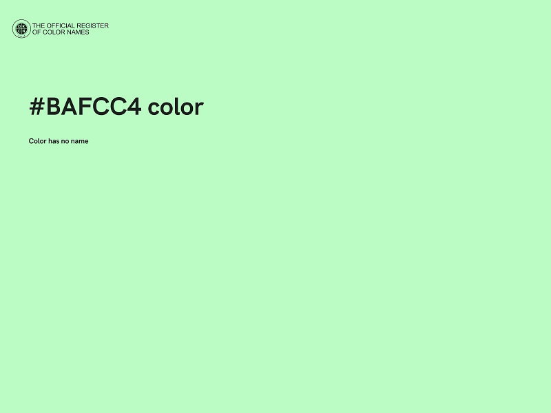 #BAFCC4 color image