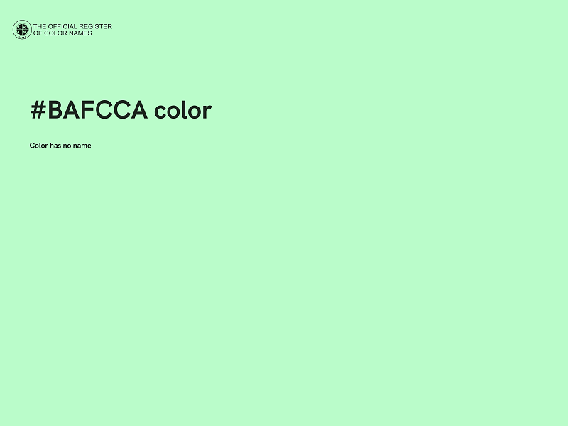 #BAFCCA color image