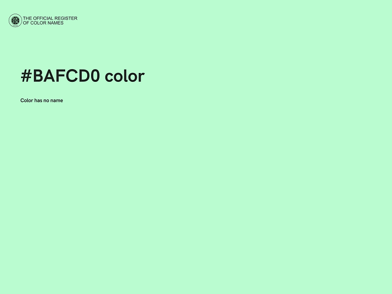 #BAFCD0 color image