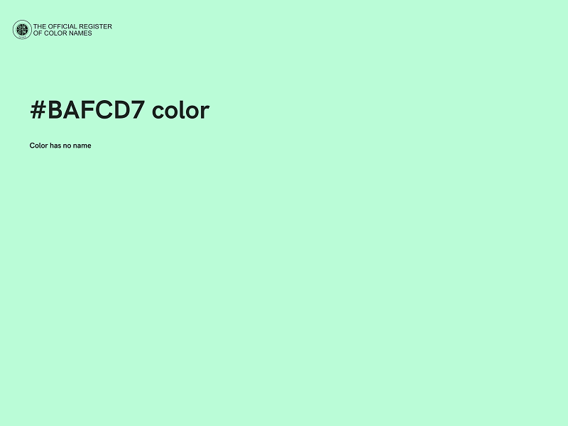 #BAFCD7 color image