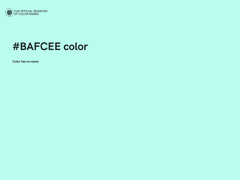 #BAFCEE color image