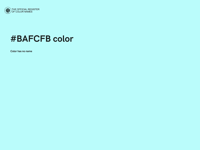 #BAFCFB color image