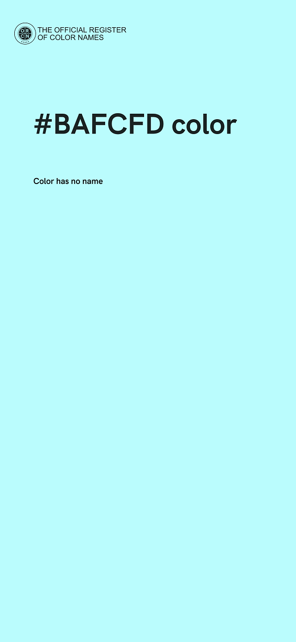 #BAFCFD color image