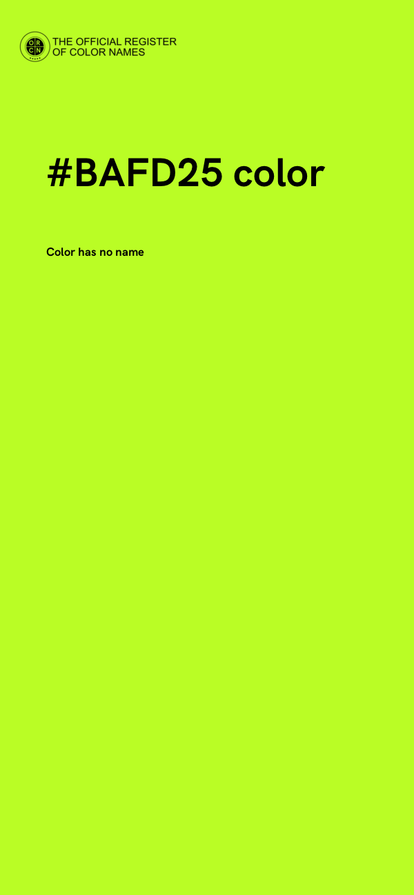 #BAFD25 color image