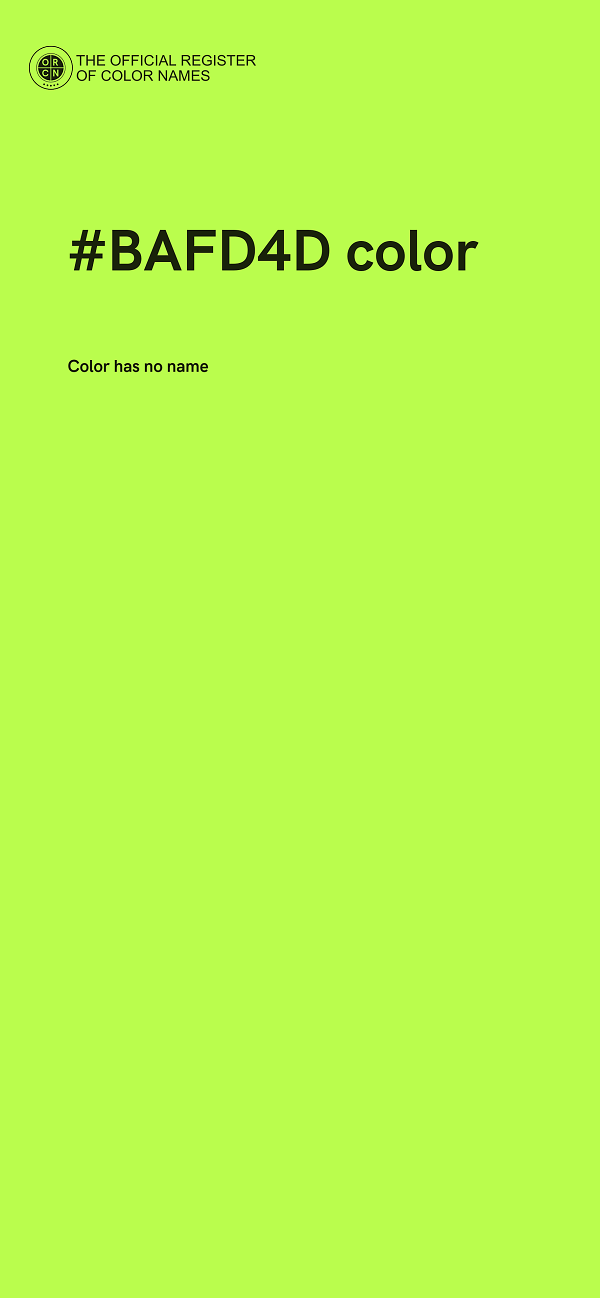#BAFD4D color image