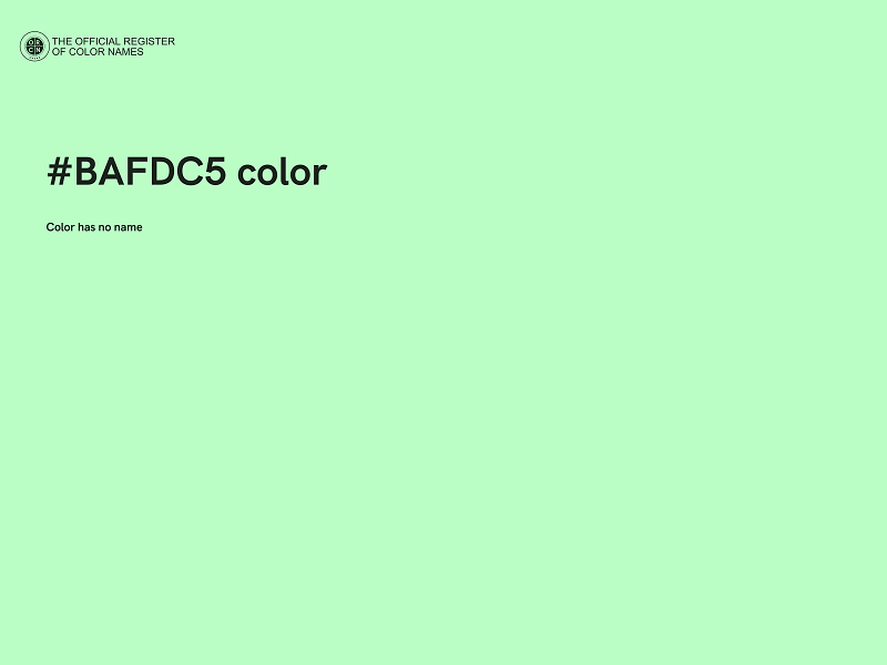 #BAFDC5 color image