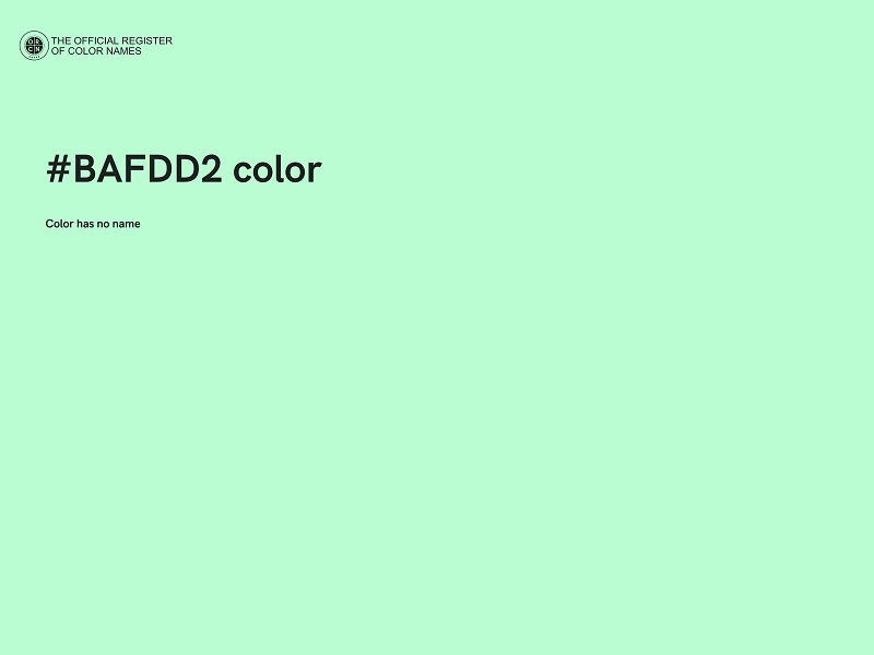 #BAFDD2 color image