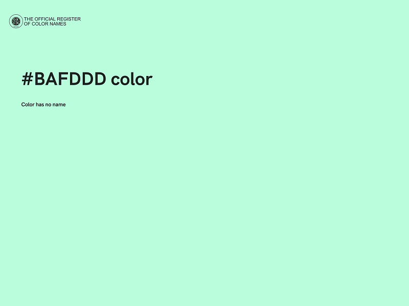 #BAFDDD color image