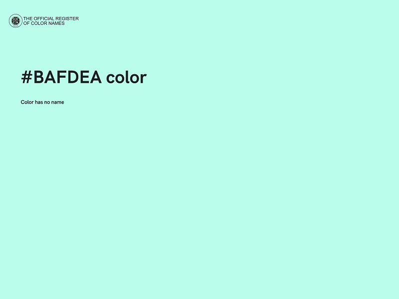 #BAFDEA color image