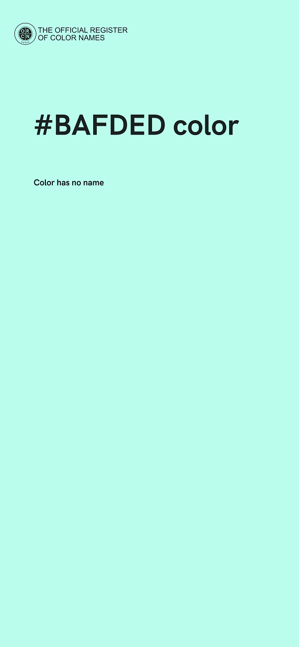 #BAFDED color image