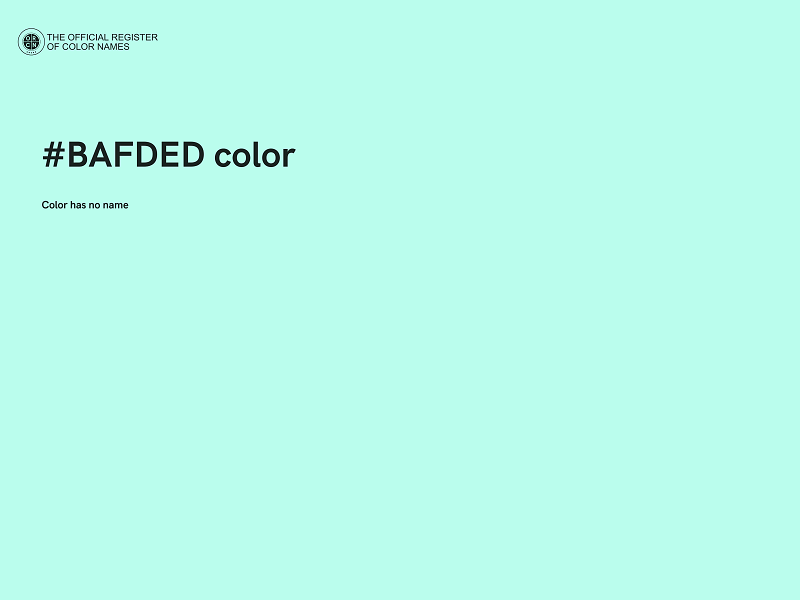 #BAFDED color image