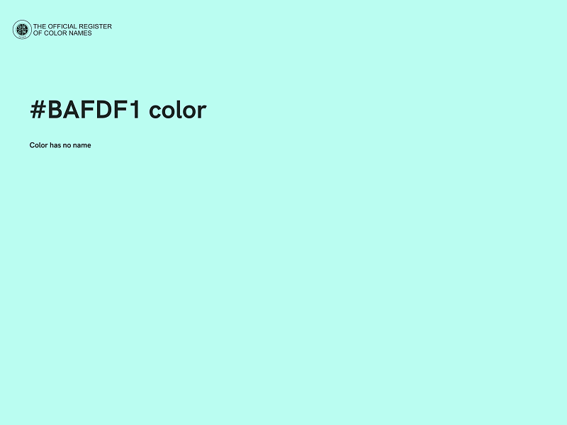 #BAFDF1 color image