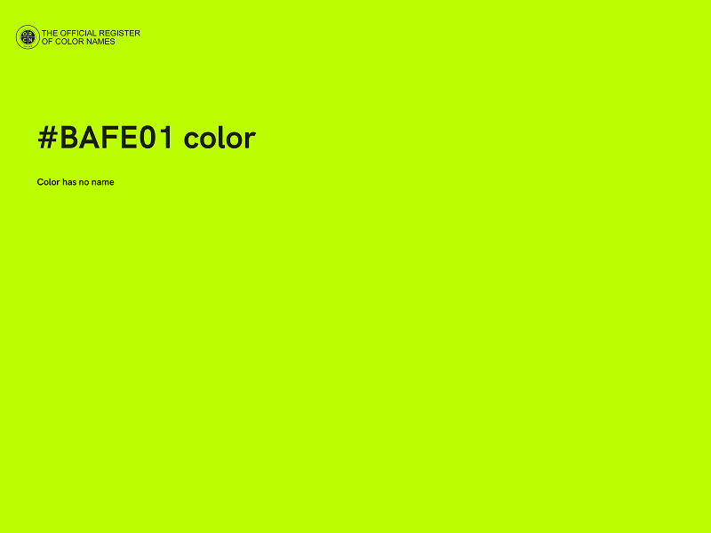 #BAFE01 color image