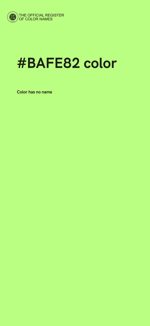 #BAFE82 color image
