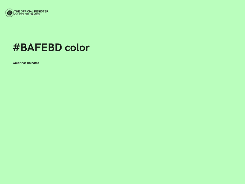 #BAFEBD color image