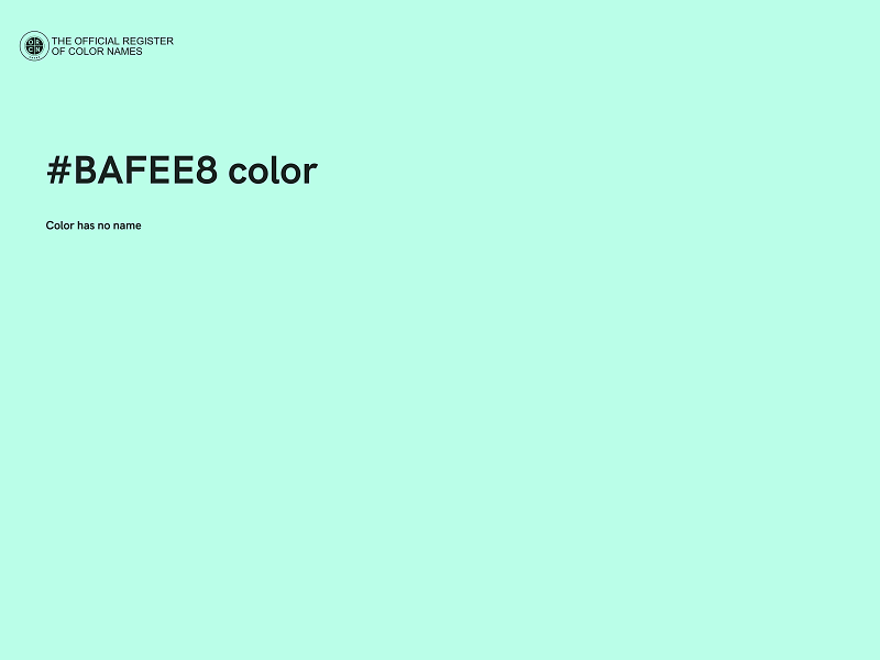 #BAFEE8 color image