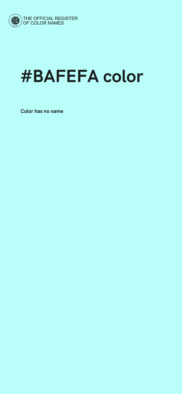 #BAFEFA color image