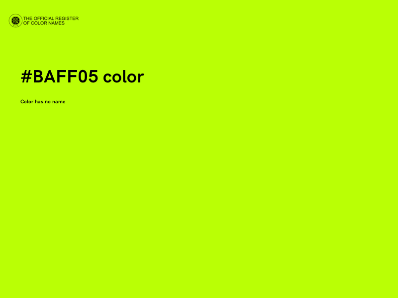 #BAFF05 color image