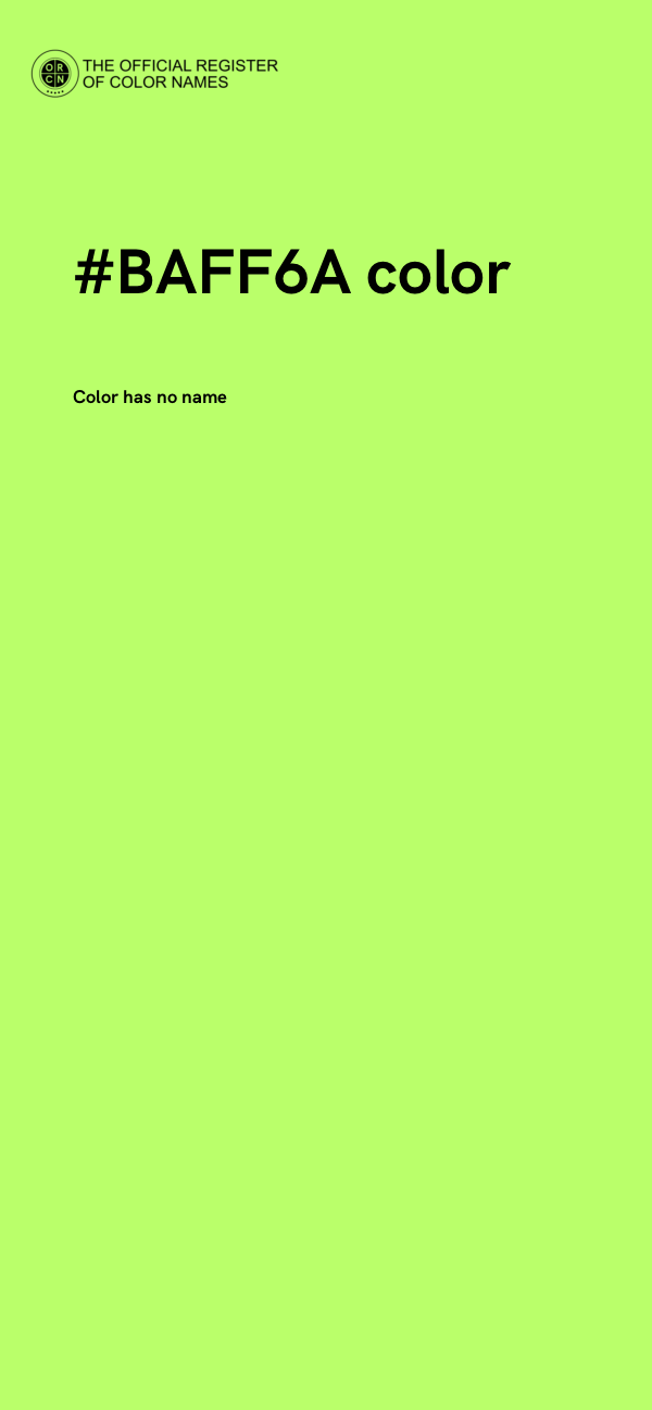 #BAFF6A color image