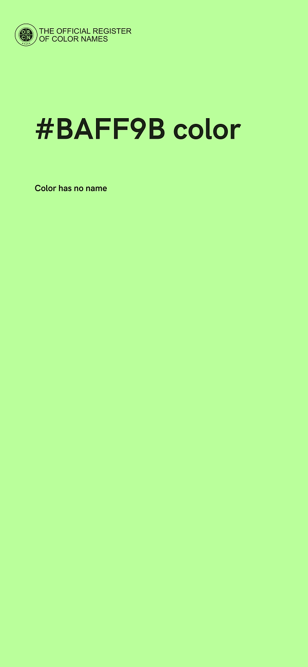 #BAFF9B color image