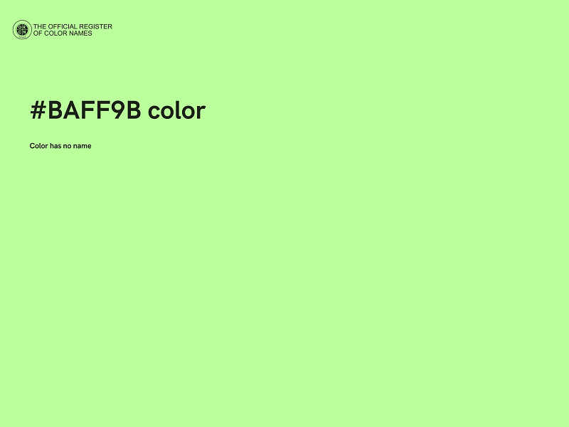 #BAFF9B color image