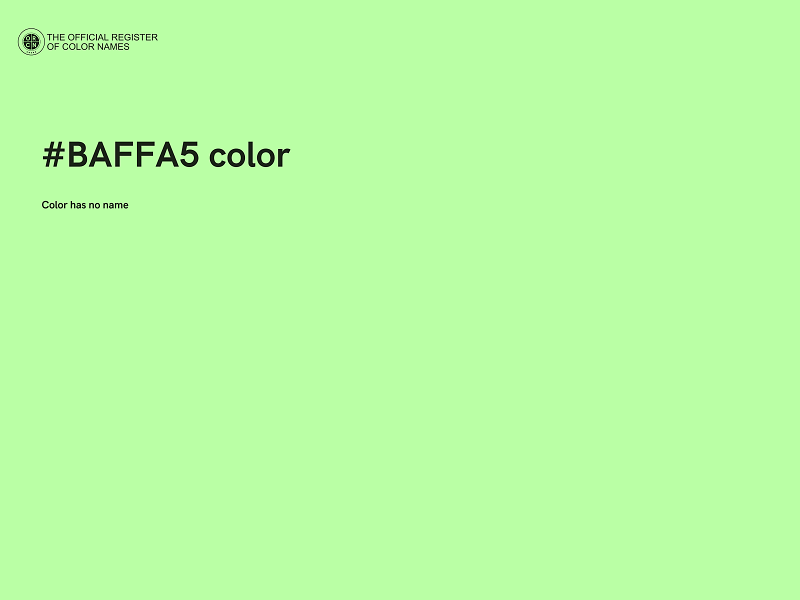 #BAFFA5 color image