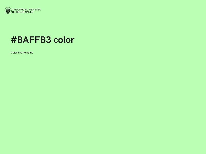 #BAFFB3 color image