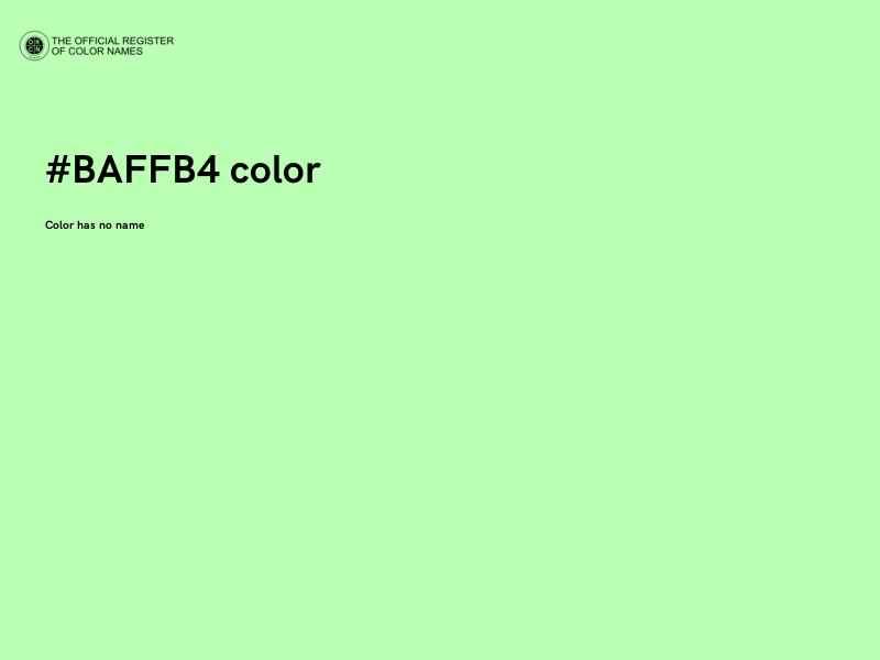 #BAFFB4 color image