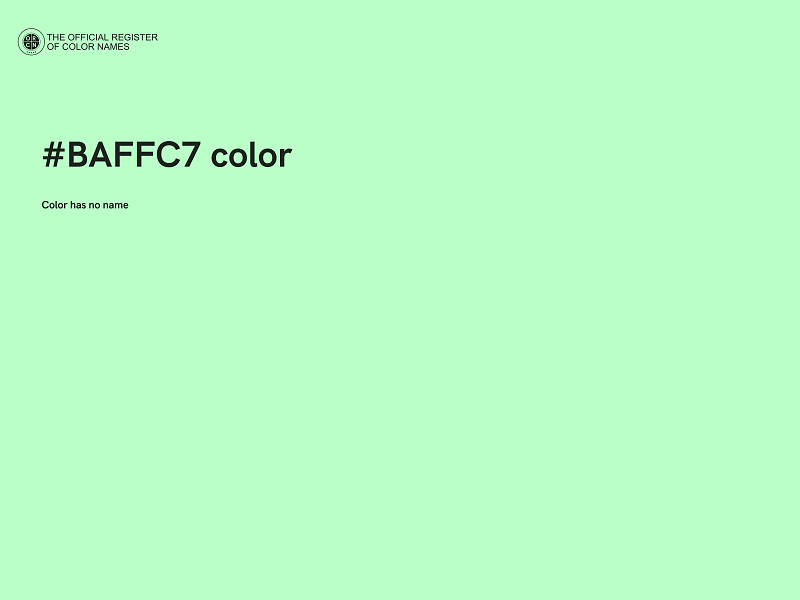 #BAFFC7 color image