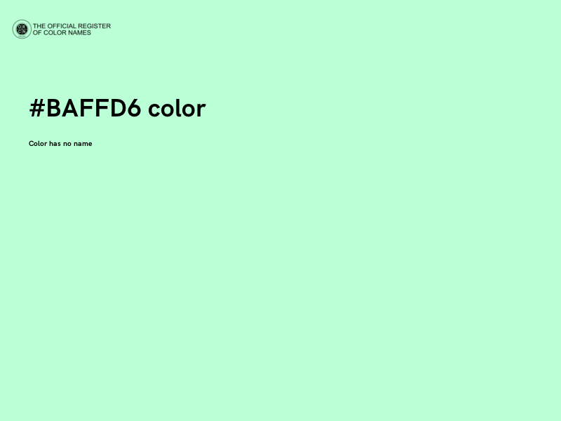 #BAFFD6 color image