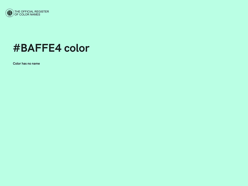#BAFFE4 color image
