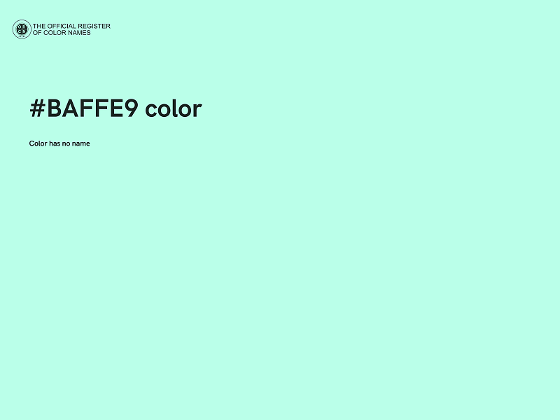 #BAFFE9 color image